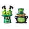 Glitzhome® Set of 2 St. Patrick's Resin Pot of Gold & Leprechaun Hat Table Decor